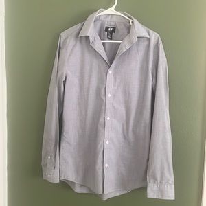 👔 H&M Dress Shirt Long Sleeve Gray